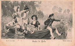 CPA Peche - Partie De Peche - Serie Riche 34 - D V D 6161 - Hommes Et Femmes Epoque Louis XVI Dans Une Barque - Fishing