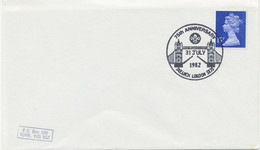 GB SPECIAL EVENT POSTMARKS  75th ANNIVERSARY 31 JULY 1982 DULWICH LONDON SE21 - Postmark Collection