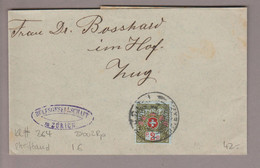 CH Portofreiheit 1915-12-24 Zürich Streifband Mit Zu#2A 2Rp. Kl#364 Hülfsgesellschaft In Zürich - Franchigia