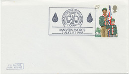 GB SPECIAL EVENT POSTMARKS WORCESTERSHIRE INTERNATIONAL CAMP - MALVERN WORCS 2 AUGUST 1982 - Marcofilie