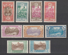 OCEANIE - 1927 - SERIE INCOMPLETE YVERT N°69/77 * MH (75 EST SANS GOMME) - COTE = 83 EUR - Ungebraucht