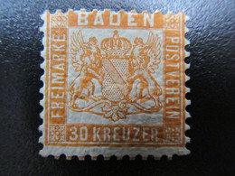 AD Baden, Nr 22b, 1862, Ungebraucht, Mi 40  *DEL159* - Mint