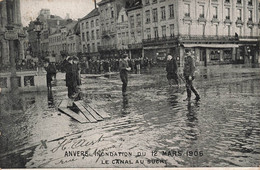 CPA Anvers - Inondation Du 12 Mars 1906 - Le Canal Au Sucre - Animé - Antwerpen