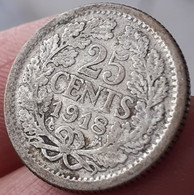 Monnaie 25 Cents 1918 Pays Bas TTB - 25 Cent