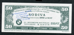 Billet Publicitaire 50 Dollars "Charcuterie Labbé - Dieppe C'est L'Amérique" Sovida Concessionnaire BMW Et SEAT à Dieppe - Fiktive & Specimen