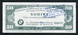 Billet Publicitaire 50 Dollars "Janval Fleuri - Dieppe C'est L'Amérique" Sovida Concessionnaire BMW Et SEAT à Dieppe - Fiktive & Specimen