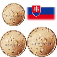 SLOVACCHIA   1-2-5  CENTESIMI EURO   FIOR DI CONIO     B.U. FROM ROLLS - Slowakije