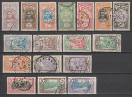 OCEANIE - 1913 - SERIE COMPLETE YVERT N°21/37 OBLITERES (BELLE OBLITERATION ANGLAISE SUR RARE 50c !) - COTE = 62 EUR - Used Stamps
