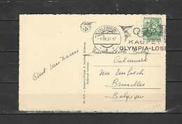 Olympische Spelen 1936 , Duitsland - Postkaart Met Olympische Stempel ( Zie Foto's ) - Estate 1936: Berlino