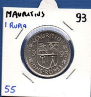 MAURITIUS - 1 Rupee 1993  -  See Photos -  Km 55 - Maurice