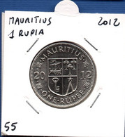 MAURITIUS - 1 Rupee 2012 -  See Photos -  Km 55 - Maurice