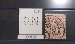 FRANCE D.N 88 TIMBRE DN88  INDICE 6   PERFORE PERFORES PERFIN PERFINS PERFO PERFORATION PERFORIERT - Used Stamps