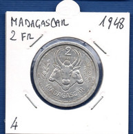MADAGASCAR - 2 Francs 1948  -  See Photos -  Km 4 - Madagascar