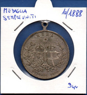 ITALY - Medaglia Umberto I -  Guglielmo II - Sempre Uniti - Ottobre 1888 - See Photos - Monarquía/ Nobleza