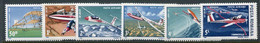 ROMANIA 1987 Gliders MNH/**.  Michel 4353-58 - Unused Stamps