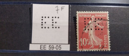 FRANCE E.E 59-5 TIMBRE EE 59-05  INDICE 7 SUR 138 DIMENSION PERFORE PERFORES PERFIN PERFINS PERFO PERFORATION PERFORIERT - Usados