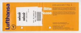 German Germany Deutschland Airline Carrier LUFTHANSA Passenger Ticket Billet Used (12078) - Billetes