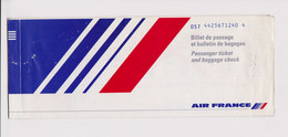 France French Airline Carrier AIR FRANCE Passenger Ticket Billet 1996 Used (m194) - Tickets