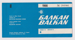 Bulgaria Bulgarian Airlines Airline Carrier BALKAN Excess Baggage Luggage Ticket 1976 Used (49213) - Billetes