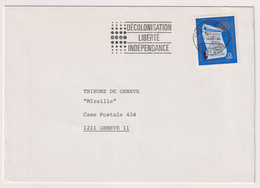 UNS14406 UN Nations Unies Geneve 1985 Cover Bearing Definitive Issue 0.5 F,S, Addressed With Slogan - Briefe U. Dokumente