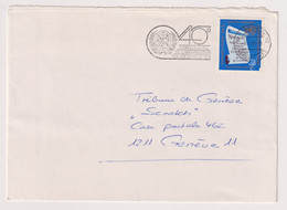 UNS14408 UN Nations Unies Geneve 1985 Cover Bearing Definitive Issue 0.5 F,S, Addressed With Slogan - Lettres & Documents