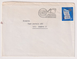 UNS14414 UN Nations Unies Geneve 1985 Cover Bearing Definitive Issue 0.5 F,S, Addressed With Slogan - Briefe U. Dokumente