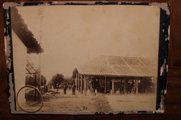 Photo 1880's Plantation Café San Marcos De Colon Honduras Animée Fermiers Tirage Albuminé Photo Eloy Sol CDC Cabinet - Oud (voor 1900)