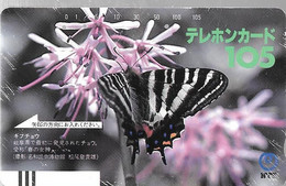 CARTE-MAGNETIQUE-JAPON-10,5--PAPILLON--TBE- - Mariposas