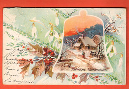 ZED-12 Joyeux Noël FrPhliche Weihnachten Paysage Hivernal. Dos Simple Circulé 1903 - Altri & Non Classificati