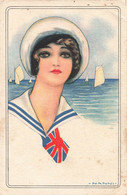 CPA Illustrateur Nanni - Femme Avec Une Mariniere Et Un Béret Blanc - Style Marin - Nanni