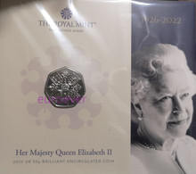 50 Pence 2022 Great Britain / United Kingdom - Queen Elisabeth II Memorial With King Charles III - BU In Blister - 50 Pence