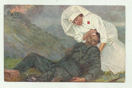 CARTOLINA RICORDO PER I FERITI IN GUERRA - CROCE ROSSA  -NV FP - Red Cross