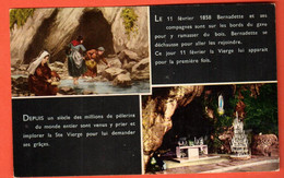 ZED-34  Lot De 3 Cartes Multivues Sur L'histoire De Bernadette Souvenir De Lourdes. NC. - Luoghi Santi
