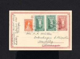 1042-TURKEY-OLD OTTOMAN POSTCARD KADIKOY To MECKLENBURG (germany) 1928.Carte Postale TURQUIE Postkarte Turkei - Cartas & Documentos