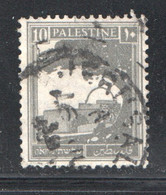 1927  10 M. Roulette/Coil Stamp Dent 14½ X 14  Sc 67c  Oblitéré - Palestine