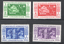 1956  Cinquantenaire Du Condominium   Yv 167-170 * - Unused Stamps