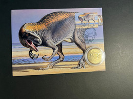 (1 N 24 A) Maxicard With 1 X  $ 1.00 Dinosaur 2022 Coin + (coin Matching With 2022 Dinosaur Stamp) - Dollar