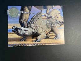 (1 N 24 A) Maxicard With 1 X  $ 1.00 Dinosaur 2022 Coin + (coin Matching With 2022 Dinosaur Stamp) - Dollar