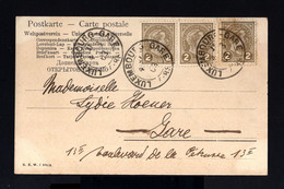 6101-LUXEMBURG-OLD POSTCARD LUXEMBOURG GARE.1903.WWII.Carte Postale LUXEMBOURG - 1895 Adolphe Profil
