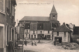 CPA Chatillon Sur Marne - Place De L'eglise - Animé - Châtillon-sur-Marne