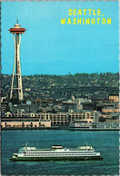 Washington Seattle Waterfront Washington State Ferry Edgewater Inn And Space Needle - Seattle