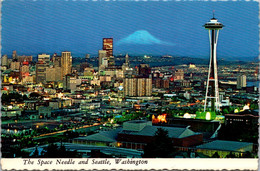 Washington Seattle Night View With Space Needle - Seattle