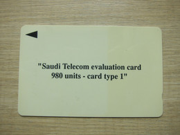 GPT Phonecard,1SAUD Saudi Telecom Evaluation Card 980Units  Card Type 1,mint - Saoedi-Arabië