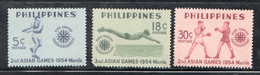 1954 Asian Games  Sc 610-2 ** MNH - Filipinas