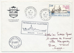 TAAF - Env. Affr 2,30 Chalutier Austral - Martin De Vivies St Paul Ams 26/7/1984 - Mission TAAF Patrouilleur Albatros - Lettres & Documents