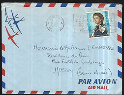 HONG KONG    1962 N° 199 A SEUL SUR  LETTRE   PAR AVION Pour  Massy - Briefe U. Dokumente