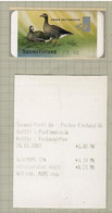 Finland 2001, Bird, Birds, Geese, ATM, 1v With Receipt, MK5.40, MNH** - Geese