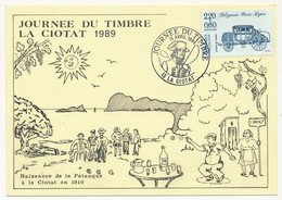 FRANCE - Carte Locale - Journée Du Timbre 1989 - Diligence Paris Lyon - 13 LA CIOTAT - 15/4/1989 - 1980-1989