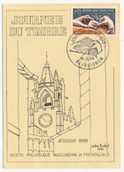 FRANCE - Carte Locale - Journée Du Timbre 1966 - Gravure Au Poinçon - 84 AVIGNON - 19/3/1966 - Cartas & Documentos
