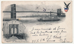 CPA - Etats Unis - Brooklyn Bridge N.Y. - 1902 Pour Bruxelles - Brooklyn